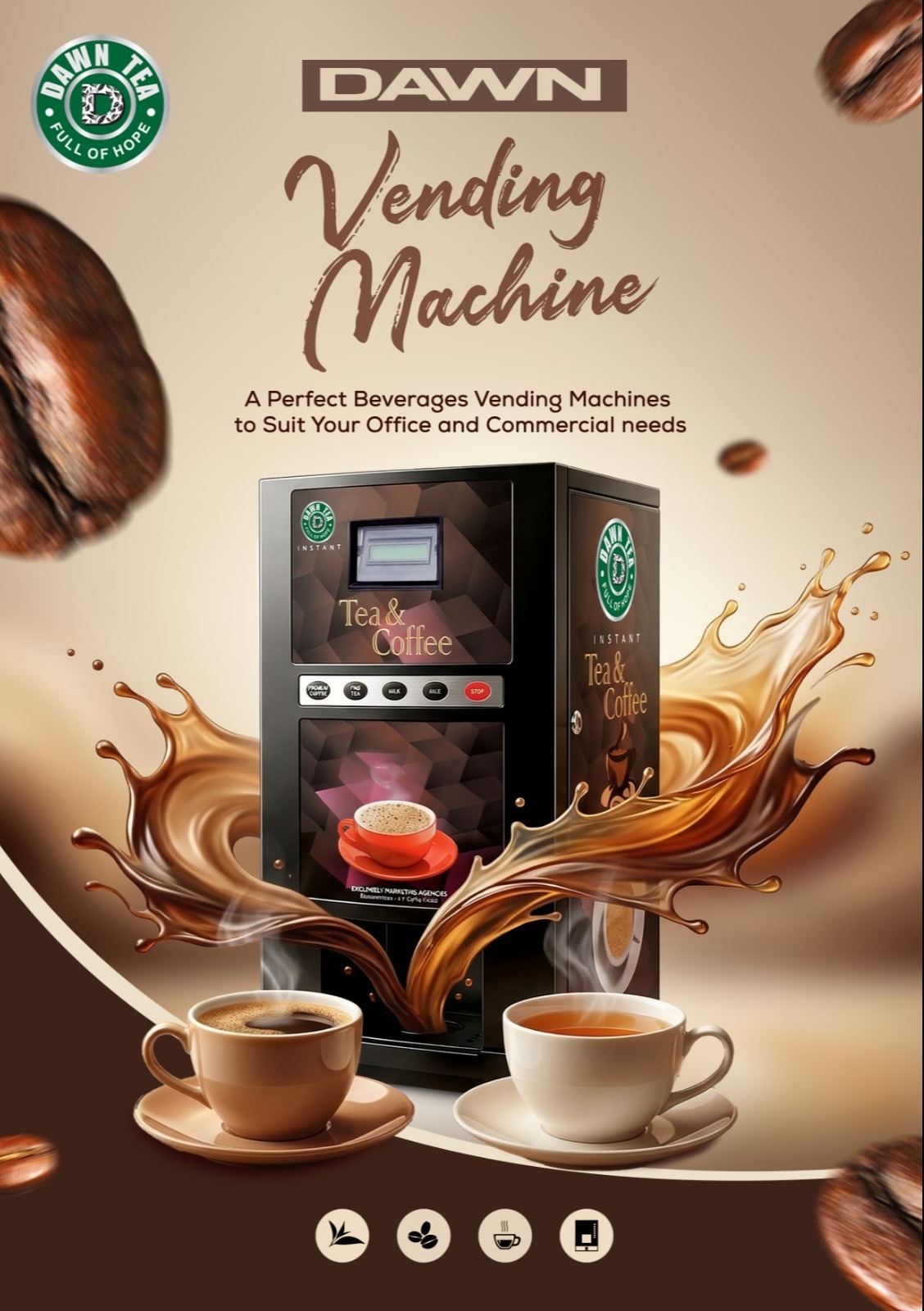 DIRECT FACTORY PRICE TEA COFFEE VENDING MACHINE IN KOLATHUR CHENNAI