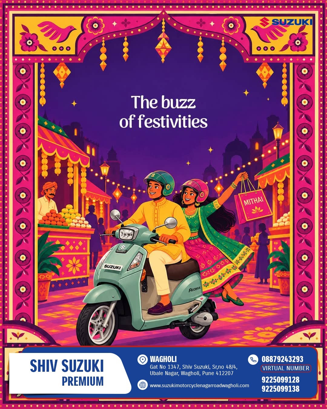 THE BUZZ OF FESTIVITIES | CELEBRATE WITH VIJAYLAXMI YAMAHA WAGHOLI