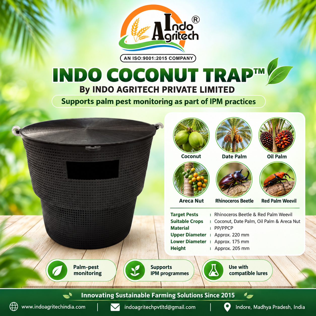 š“ INDO COCONUT TRAP⢠ā Palm Pest Management Solution
