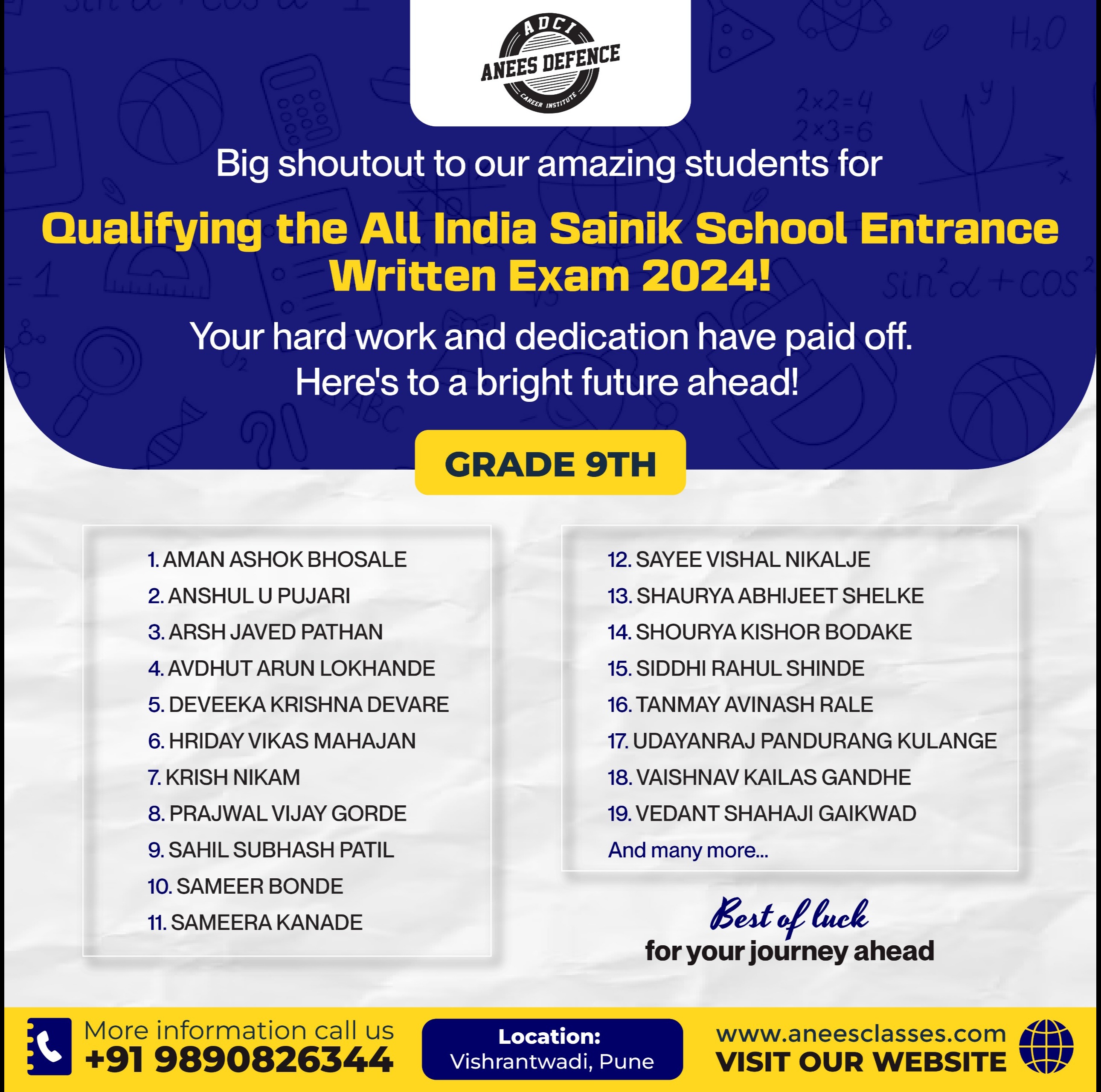 Our students, our pride !