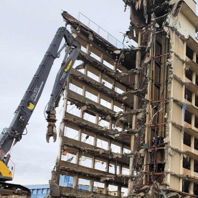 demolishing buildings