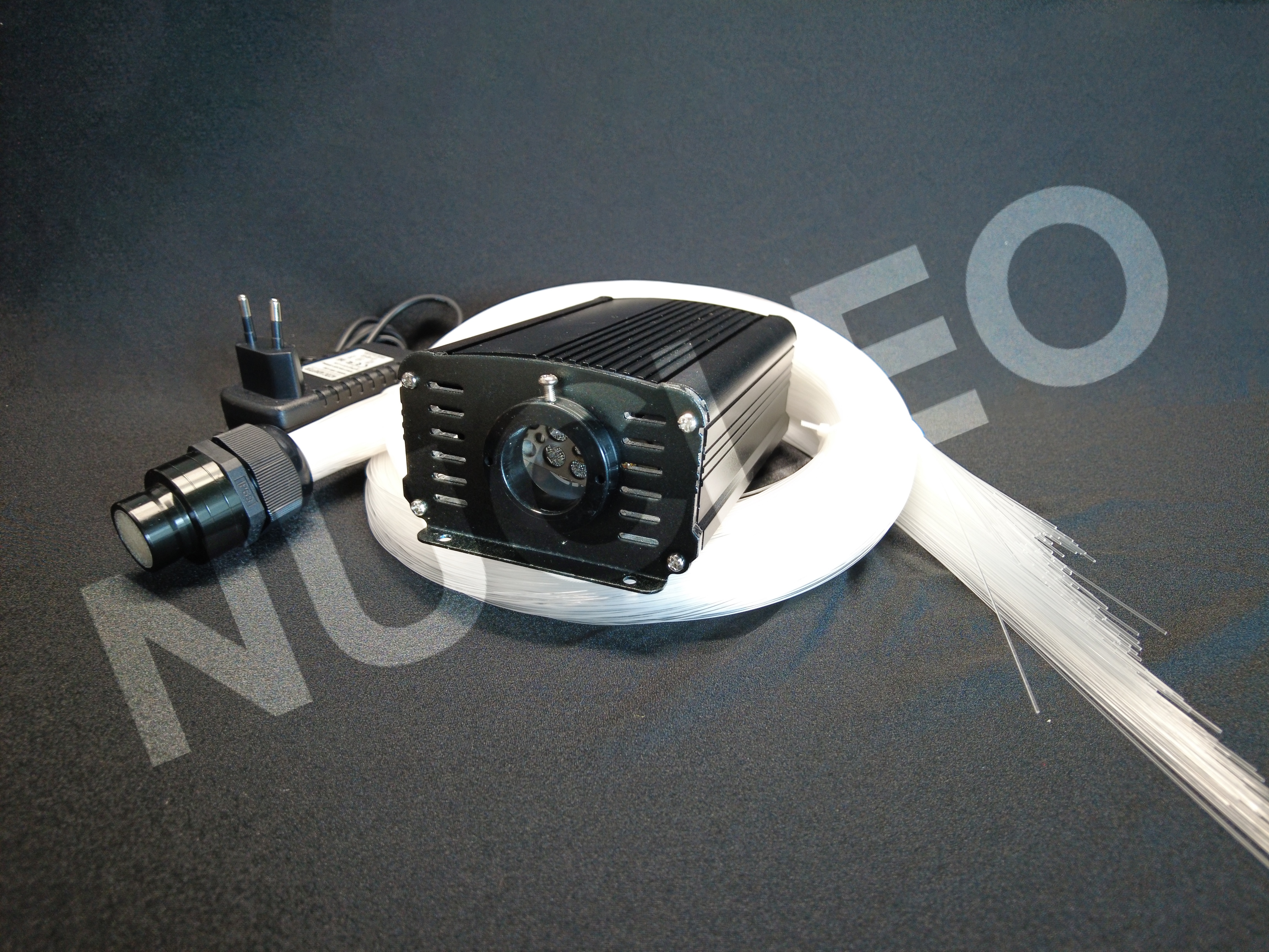 200 point - 1mm End Glow Fiber Optic Cable - 3m each with 16W RGB LIGHT ENGINE and Remote.