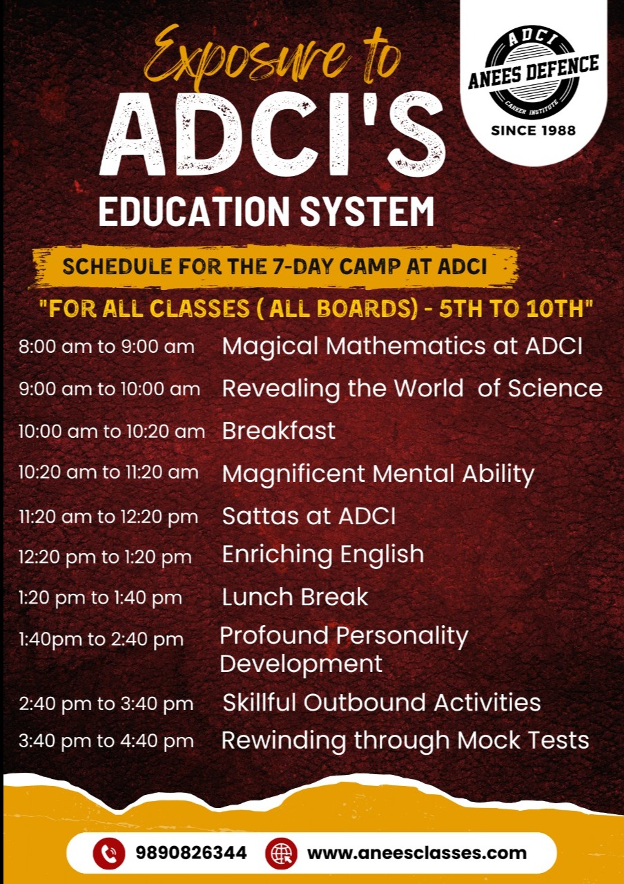 Join ADCI's 7-Day Camp fo