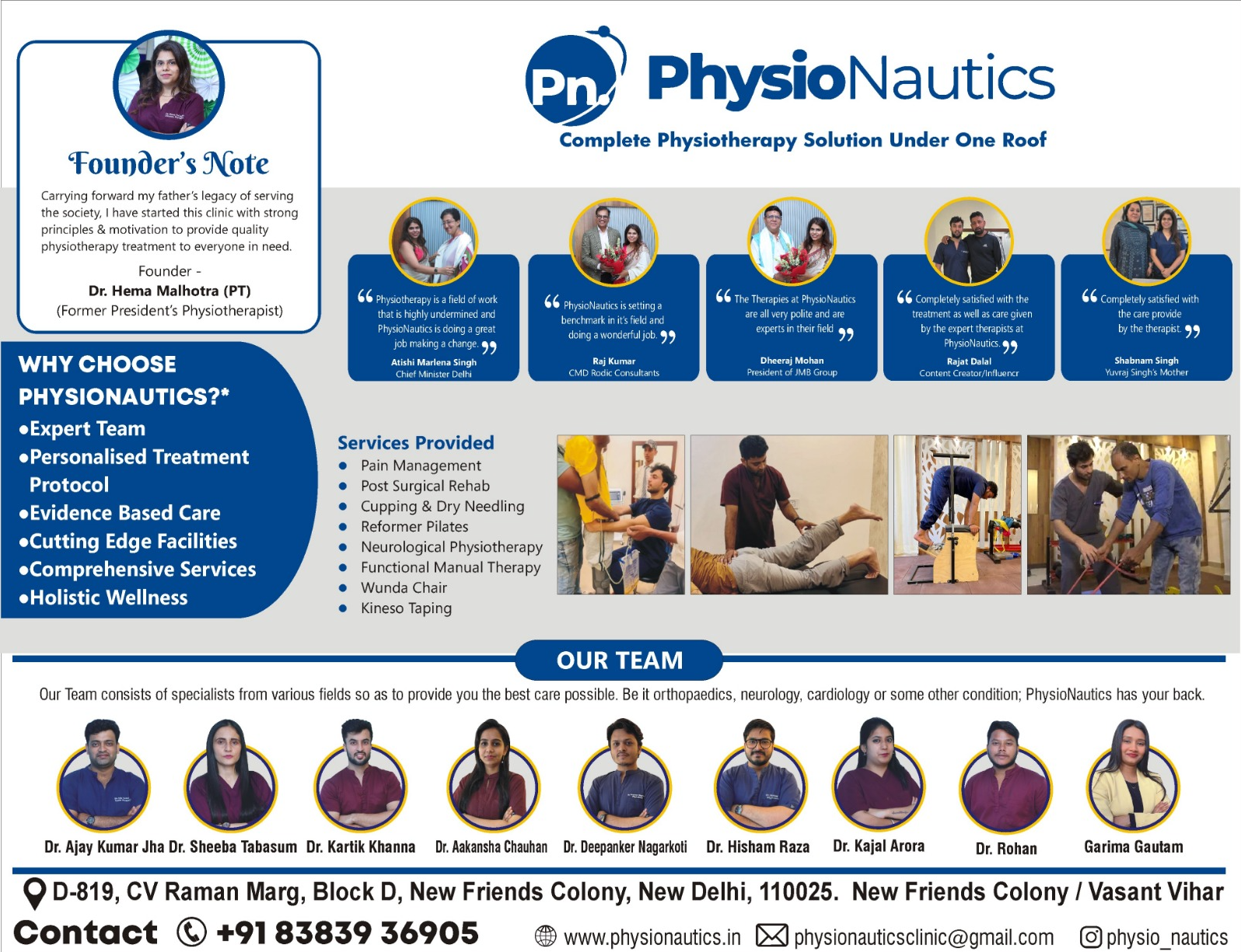 experienced physiotherapists
