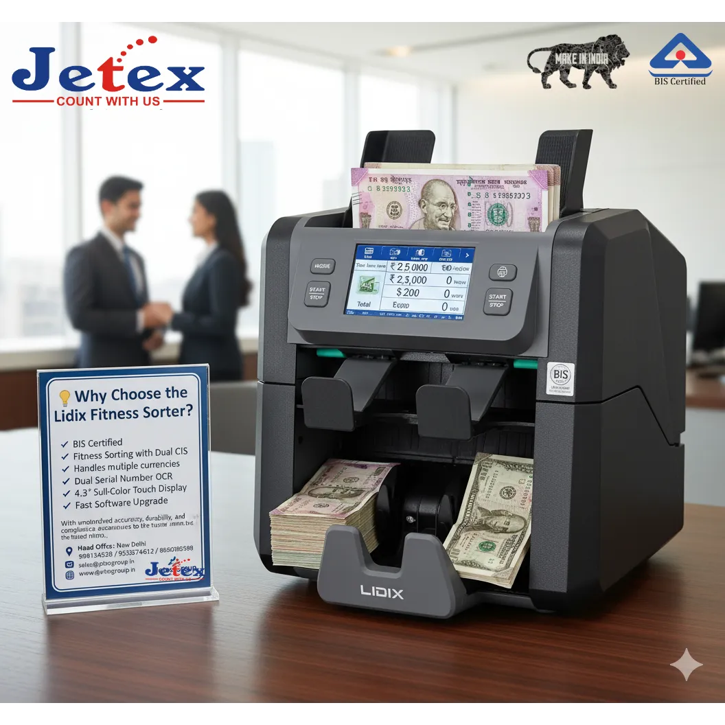 BIS Certified | RBI Compliant | Advanced 2-Pocket Fitness Sorter – Lidix by Jetex Group of Companies