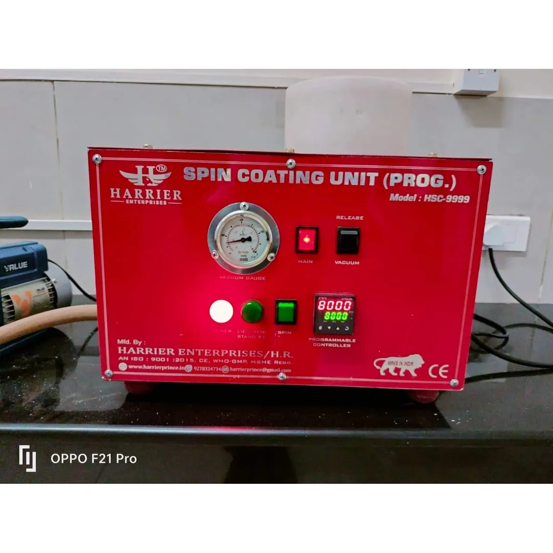 PROGRAMMABLE SPIN COATING UNIT:-
MAKE: HE (GMP/ISO...