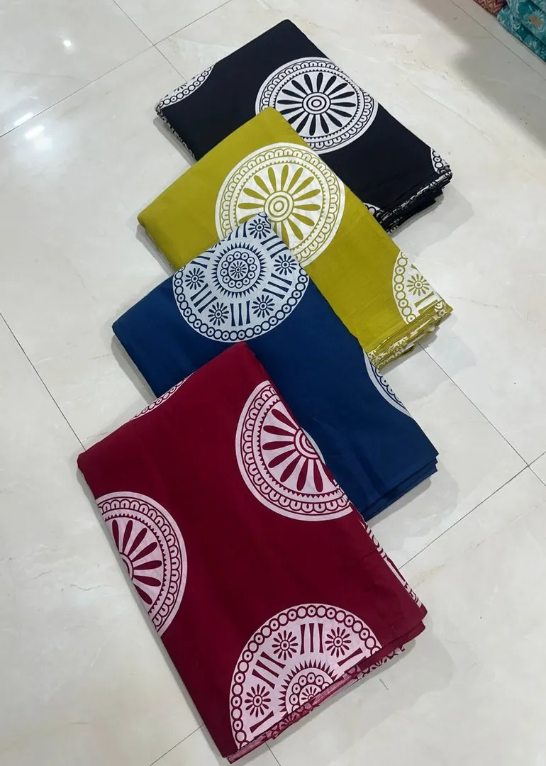 COTTON DISCHARGE PRINT FABRIC SEVAK HAND PRINT