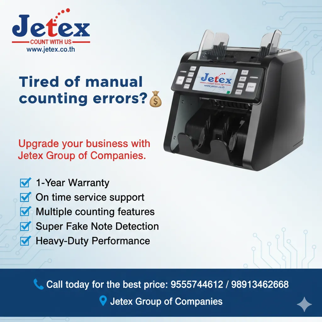 Best Note Counting Machine Dealers in Delhi β Jetex Group of Companies
