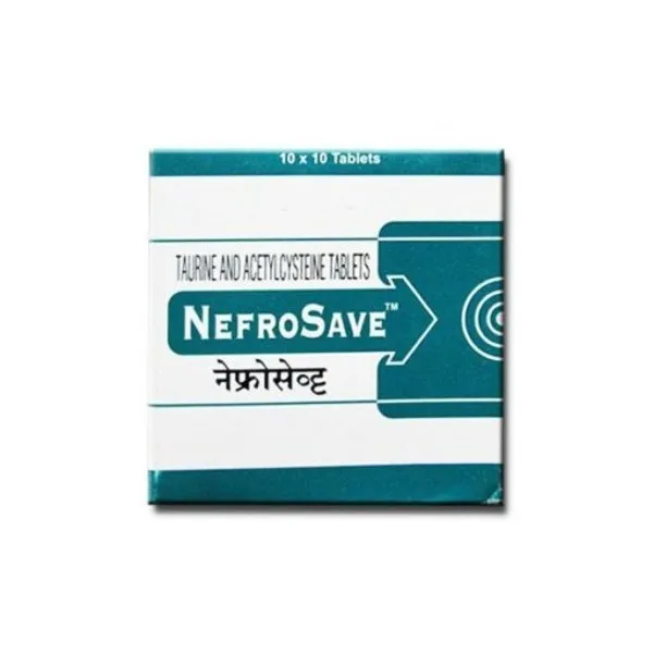 Nefrosave Tablet (Taurine + Acetylcysteine): Kidney Support Antioxidant Therapy | Global Pharma