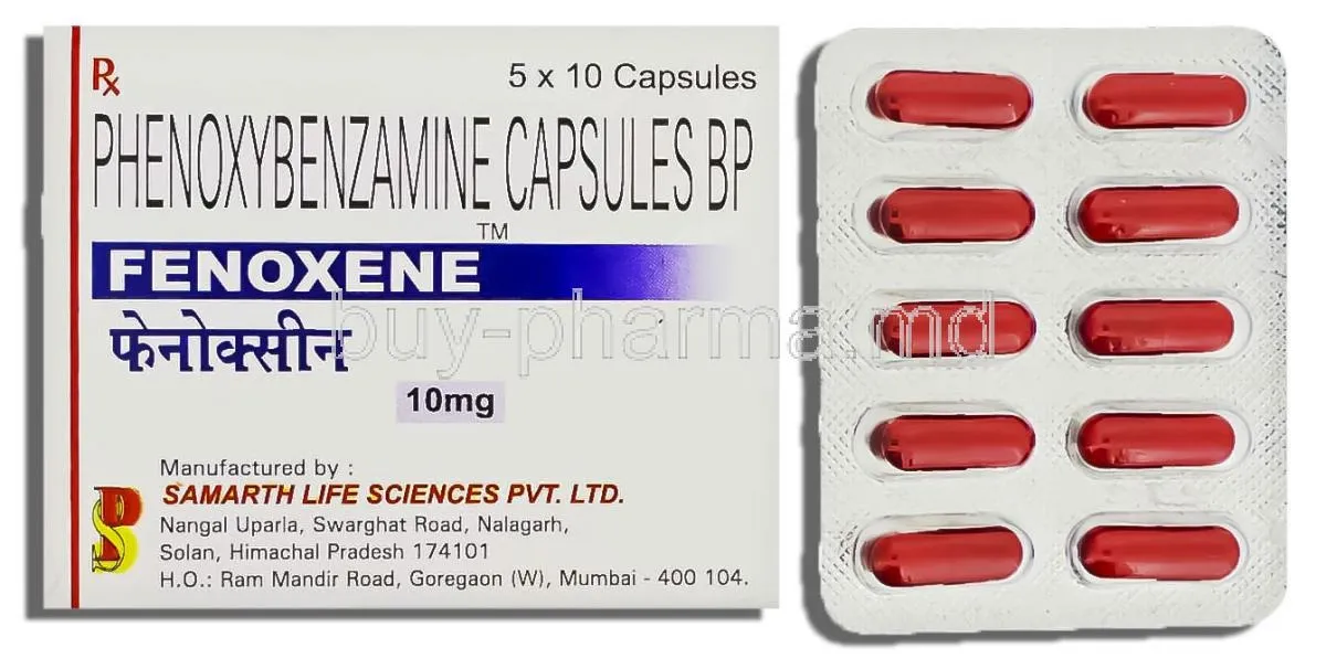Phenoxybenzamine 10mg Capsules Exporter in India | Buy Phenoxybenzamine Online with Fast Shipping