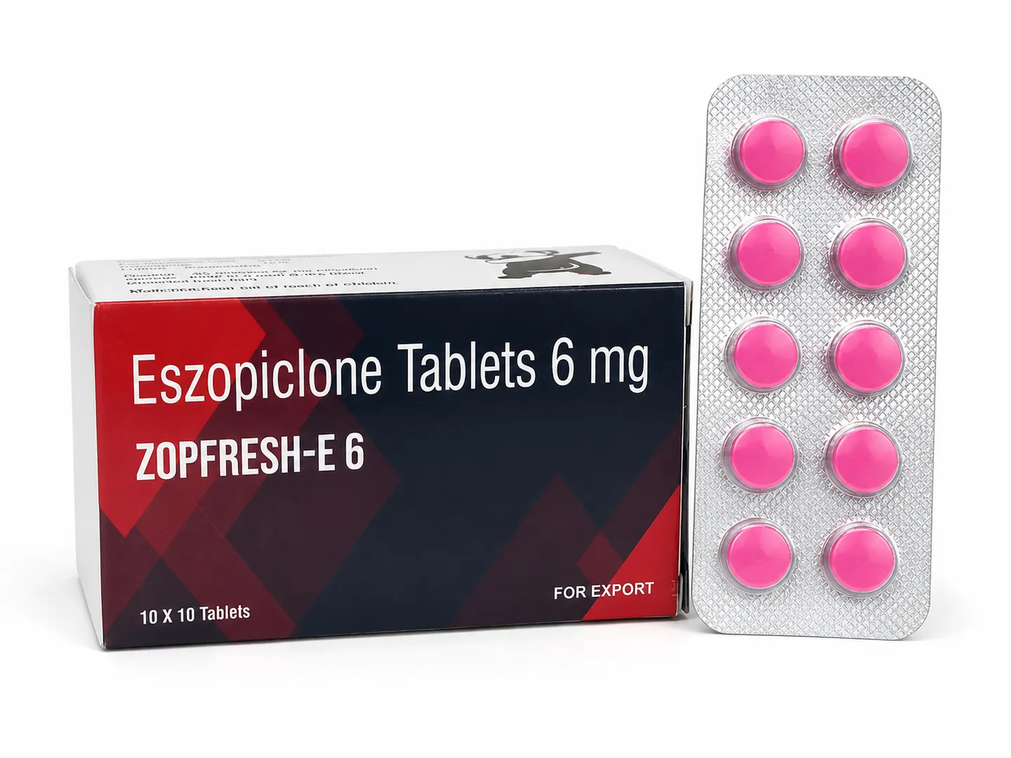 Zopfresh-E 6mg Tablet Exporter from India | Bulk Eszopiclone Supply to Washington, London, Bangkok, Canberra, Singapore, & Kingston | Ernest Impex image 1