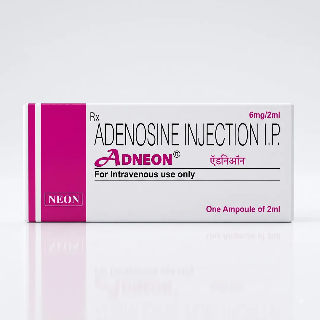 Adenosine Injection 6 mg / 2 mL Exporter from India | Cardiac Emergency Treatment | Fast Delivery to image 1