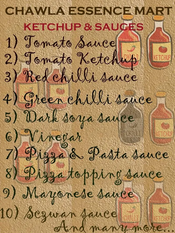 Ketchups and Sauces available at Chawla Essence Ma...