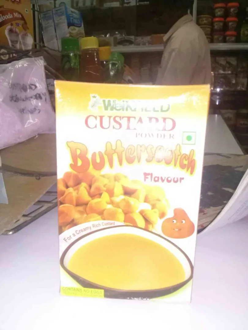 Weikfield custard! butterscotch flavour.
also avai...