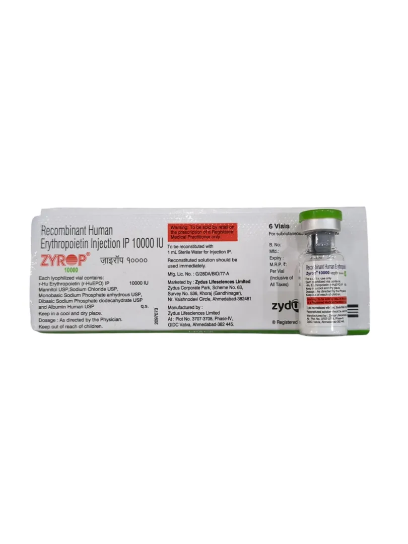Zyrop 10000IU (Recombinant Human Erythropoietin Alfa) Vial image 1