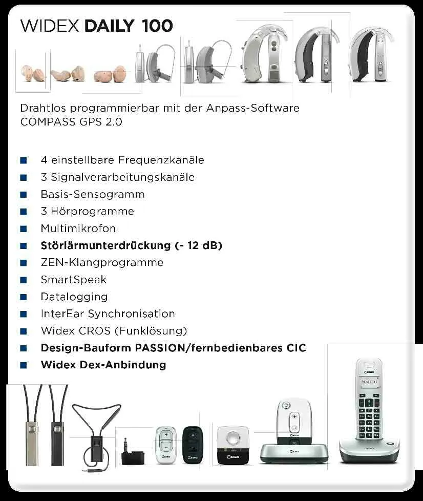 Widex hearing aid
Daily 100
3 Channels , True ISP...