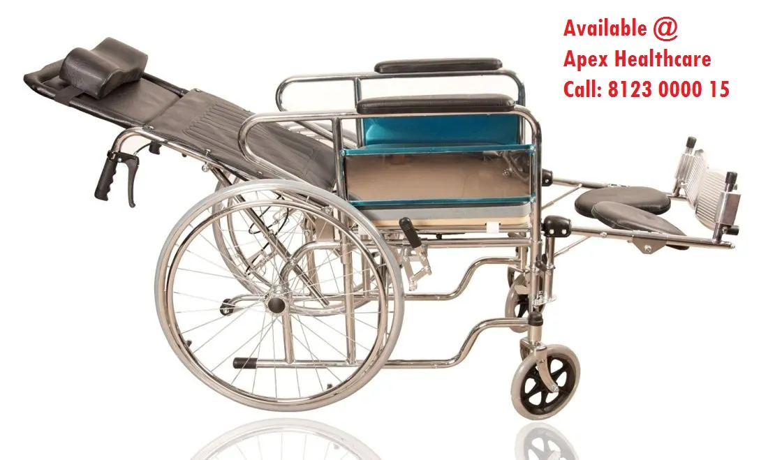 Commode wheelchair can be used as basic foldable w...