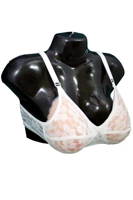 SILICONE GEL-FILLED LACE TRANSPARENT BRA
Real look...