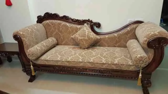 Maharaja Rosewood Couch Antique fine carving with ...