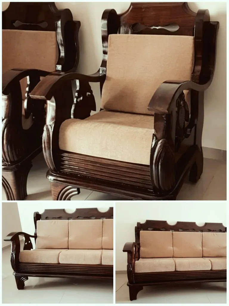 Rosewood Modern Sofa set which comes with 3seater+...