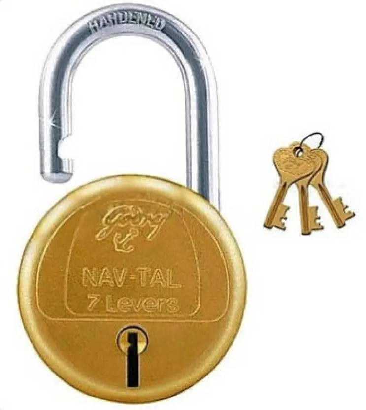 Godrej Navtal 7 Levers Hardened - 3 Keys Lock (Go...
