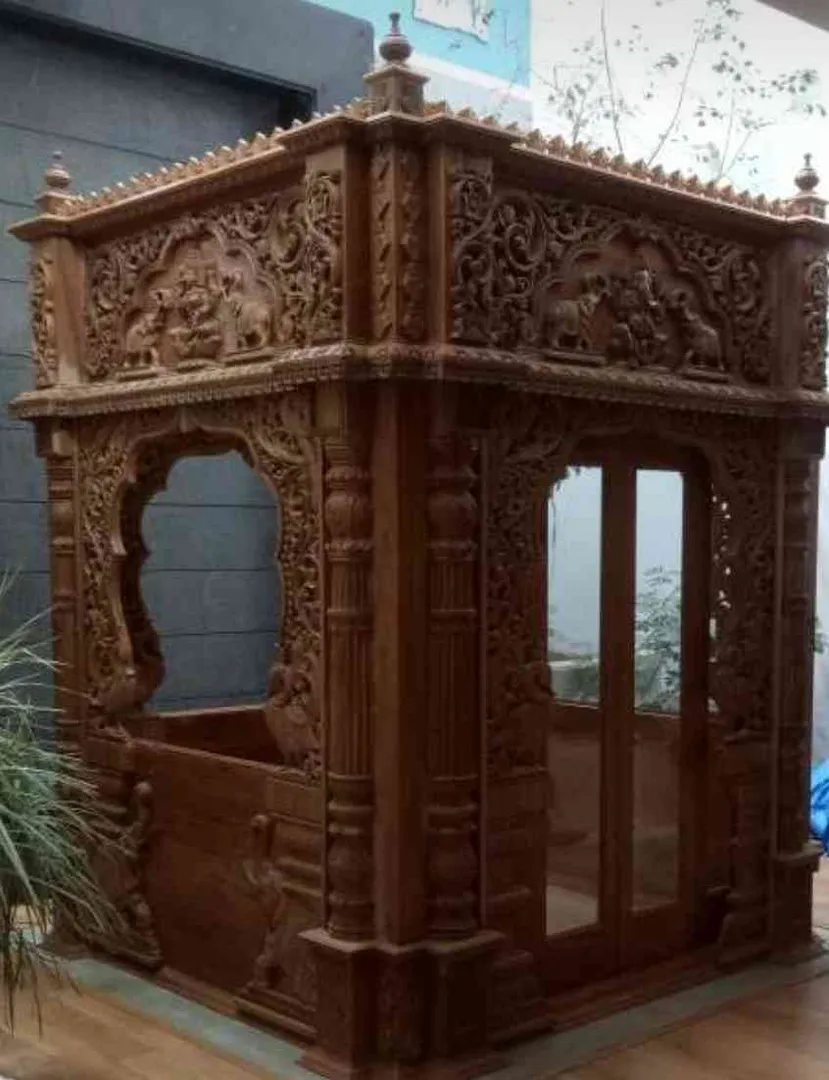 Teak wood pooja Doors vascals maindoors in rosewoo...