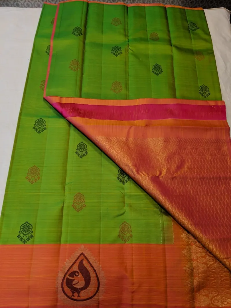Pure Silk Saree With Threaded Peacock Motifs.
20%o...