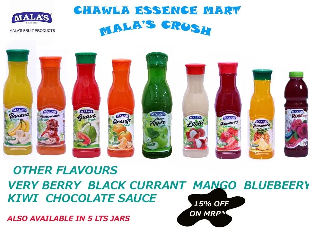 Mala's crushes available at Chawla Essence Mart
Ve...