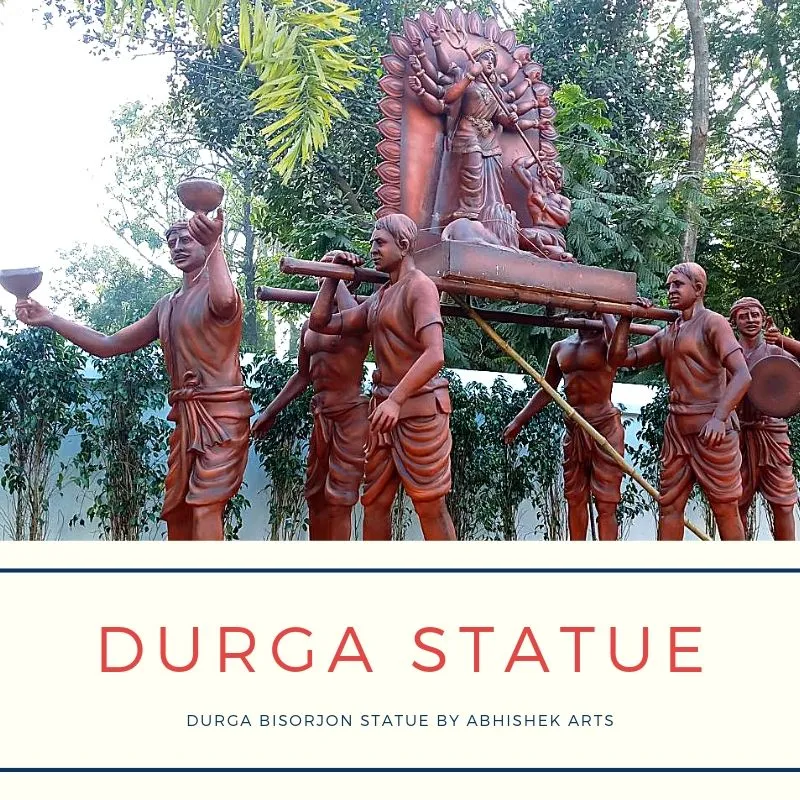 Fiberglass durga idol with humans. We are the lead...