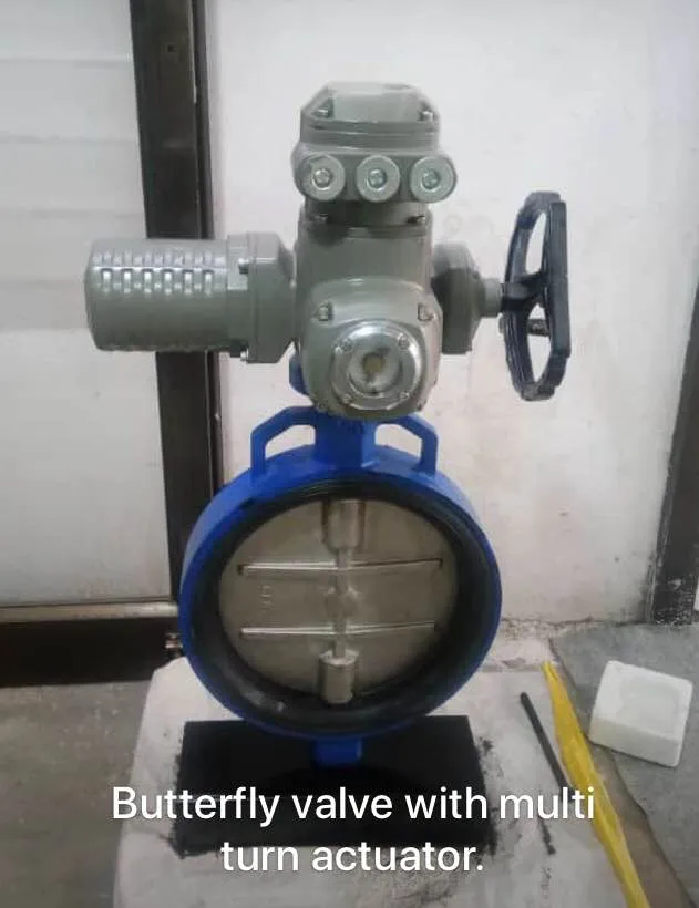 BUTTERFLY VALVE WITH MULTI TURN MOTORISED ACTUATOR...