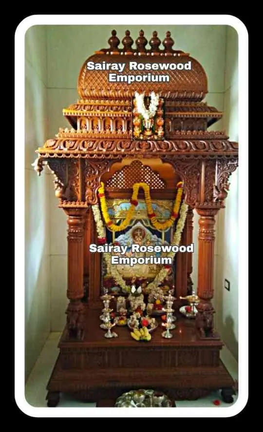 Burma Teakwood pooja mantap, Teak wood mandir, 7 f...