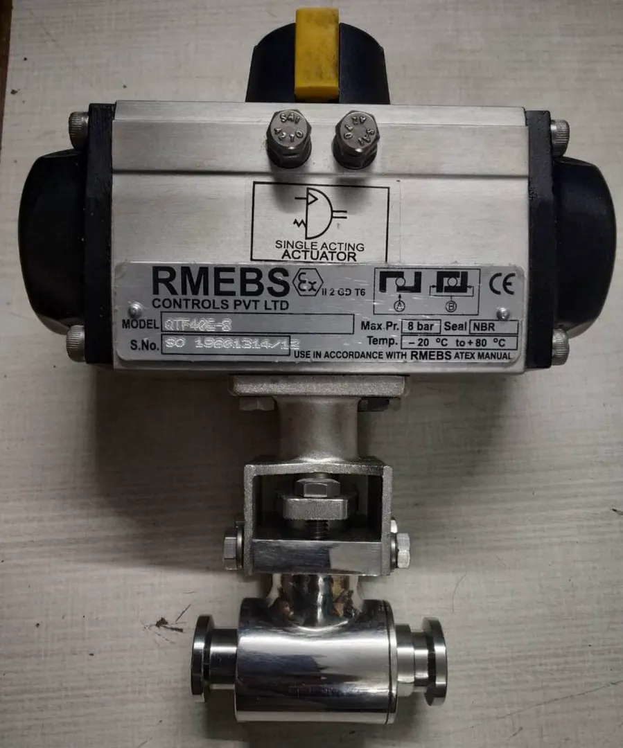TC END BALL VALVE WITH ROTEX DOUBLE ACTING PNEUMAT...
