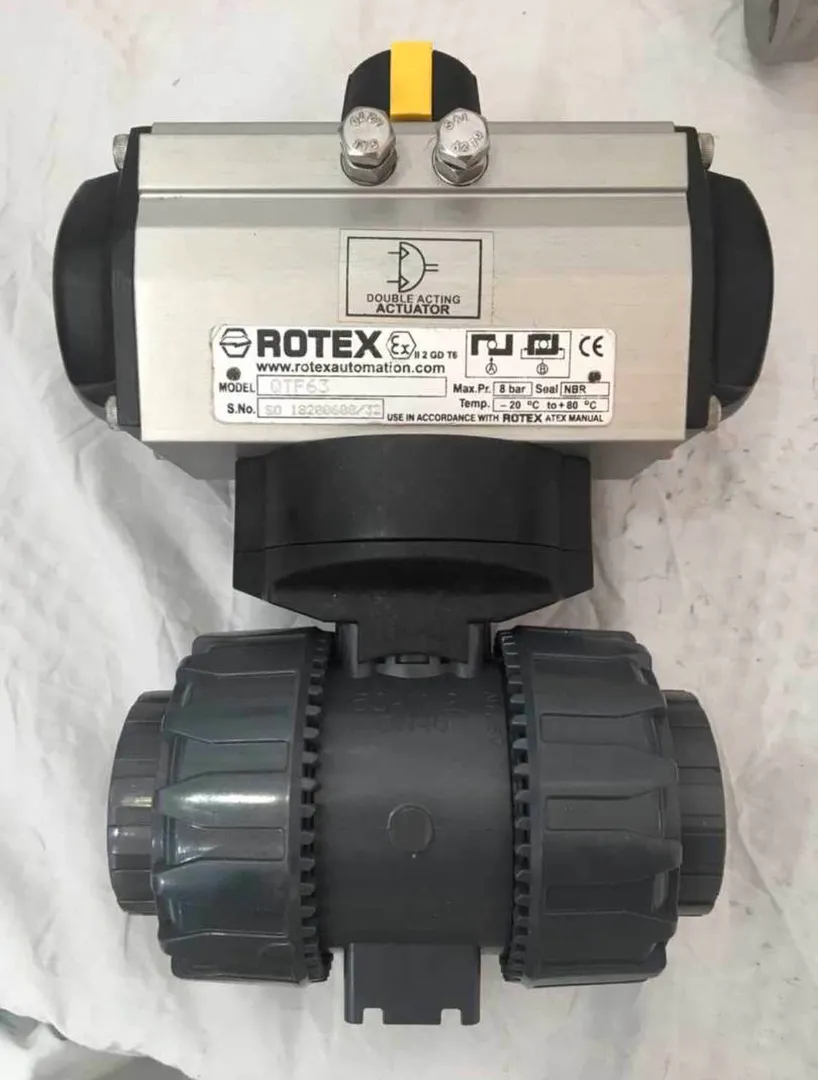 PNEUMATIC PVC BALL VALVE
ROTEX DOUBLE ACTING PNEU...