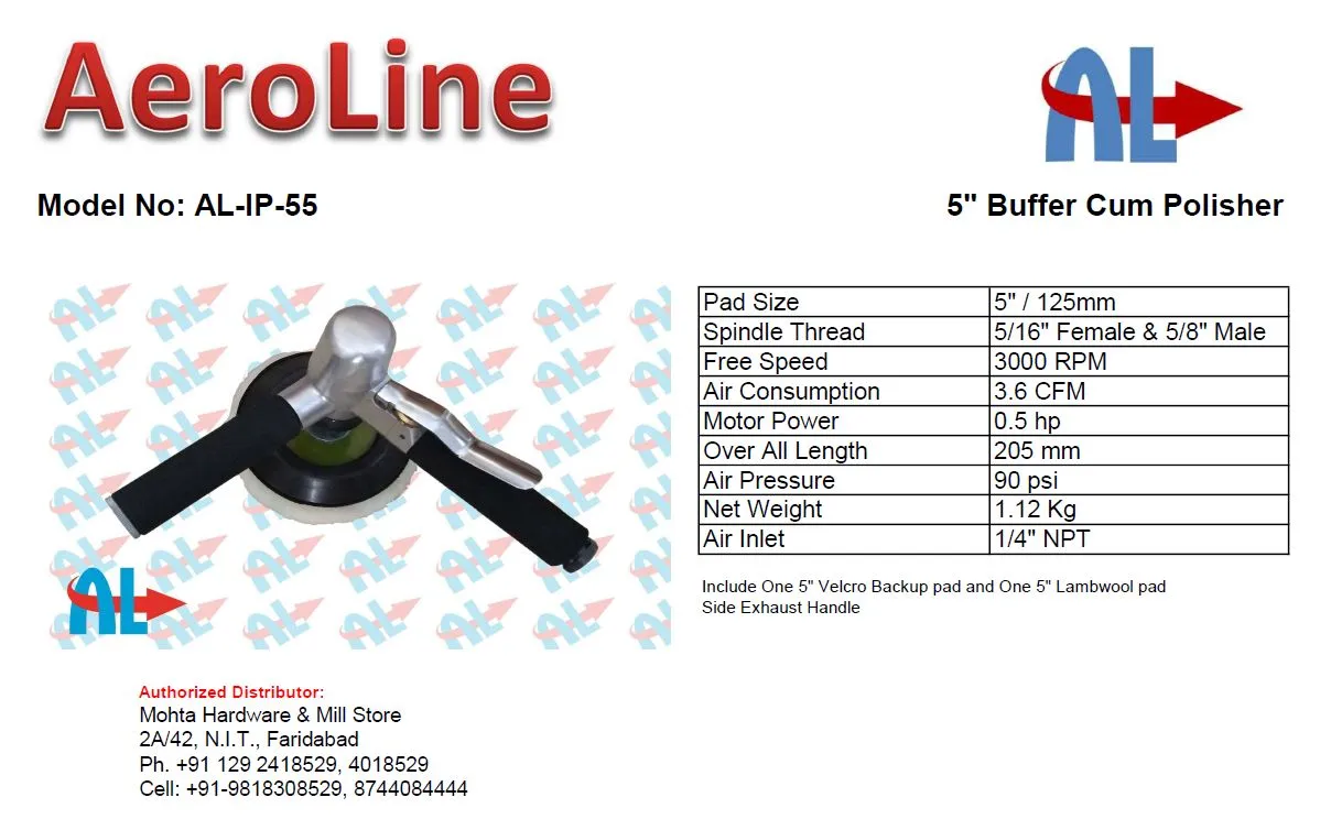 Pneumatic Polisher cum Buffer for gloss finish.
T...