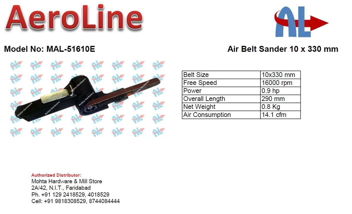 Pneumatic Belt Sander Distributor in India
We are...