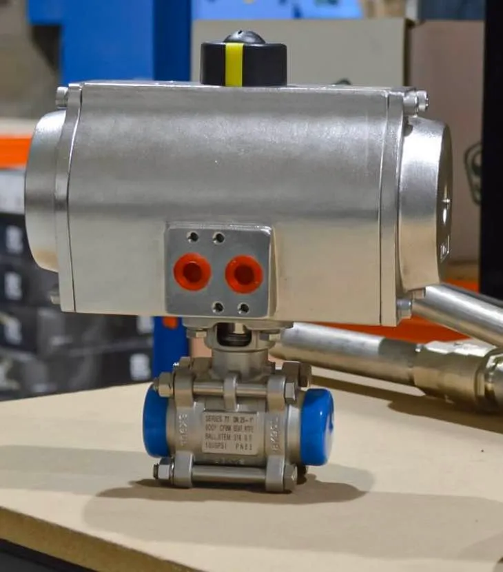 STAINLESS STEEL DOUBLE ACTING PNEUMATIC ROTARY ACT...