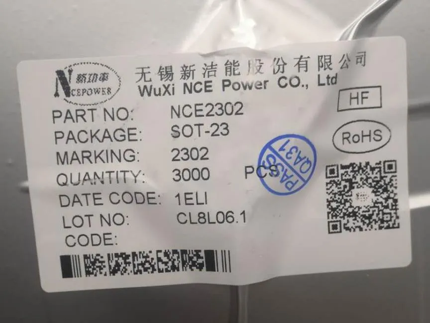 NCE2302
NCE2302 - SOT23 Package VDS = 20V, ID =4A...