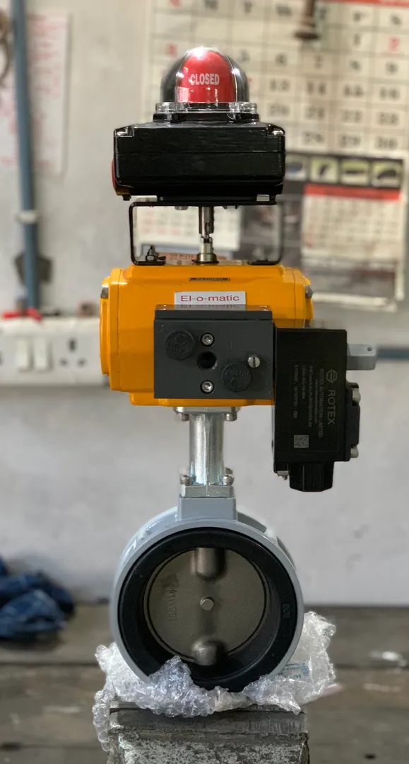 REGENT ALUMINIUM BUTTERFLY VALVE FITTED WITH ELOMA...