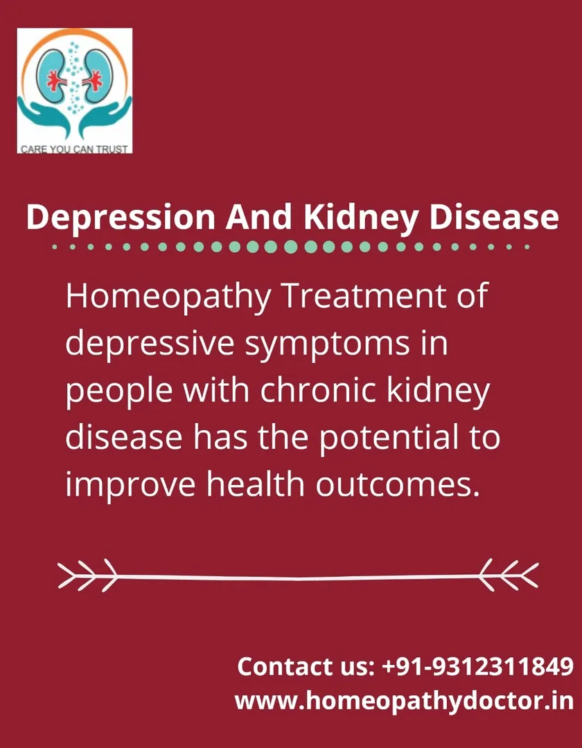 Depression can affect 1 in 5 people with chronic k...