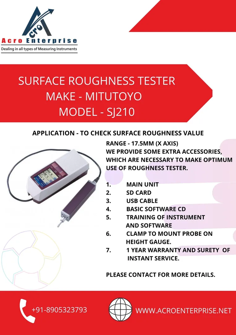 A roughness tester is used to quickly and accurate...