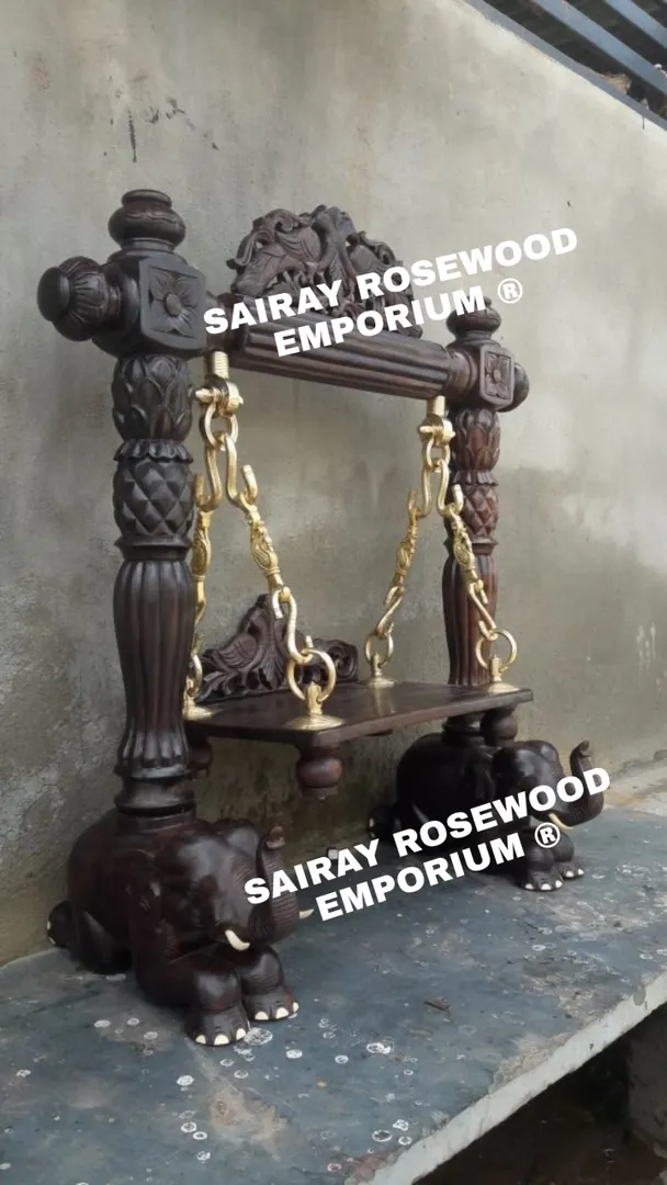 Rosewood Craddle in elephant pillars
With beautif...