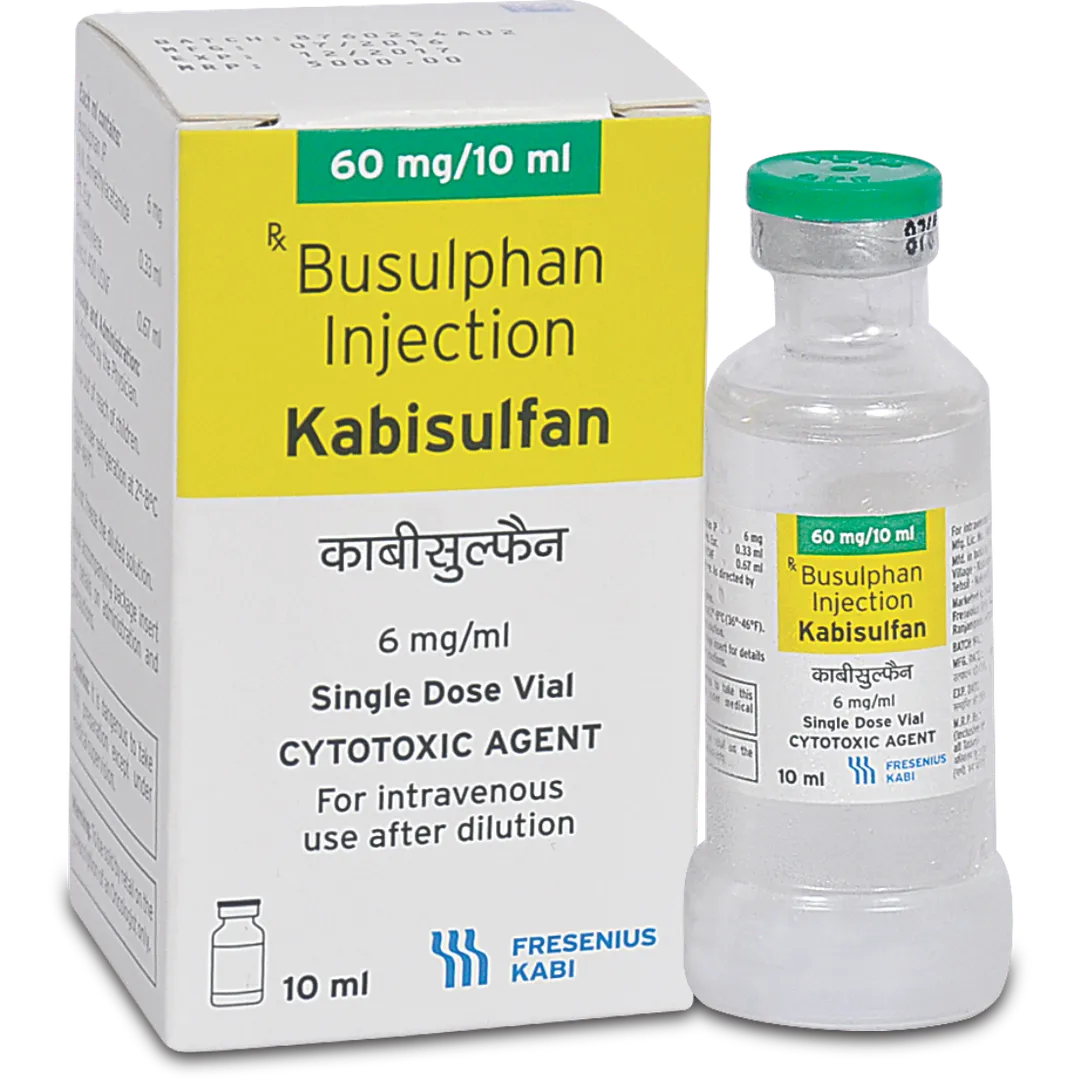 Busulfan 60mg Injection Exporter from India to Washington (USA), London (UK), Dubai (UAE)
