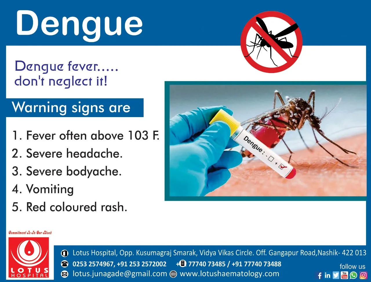 Dengue fever.....don't neglect it!
" Dengue fever...