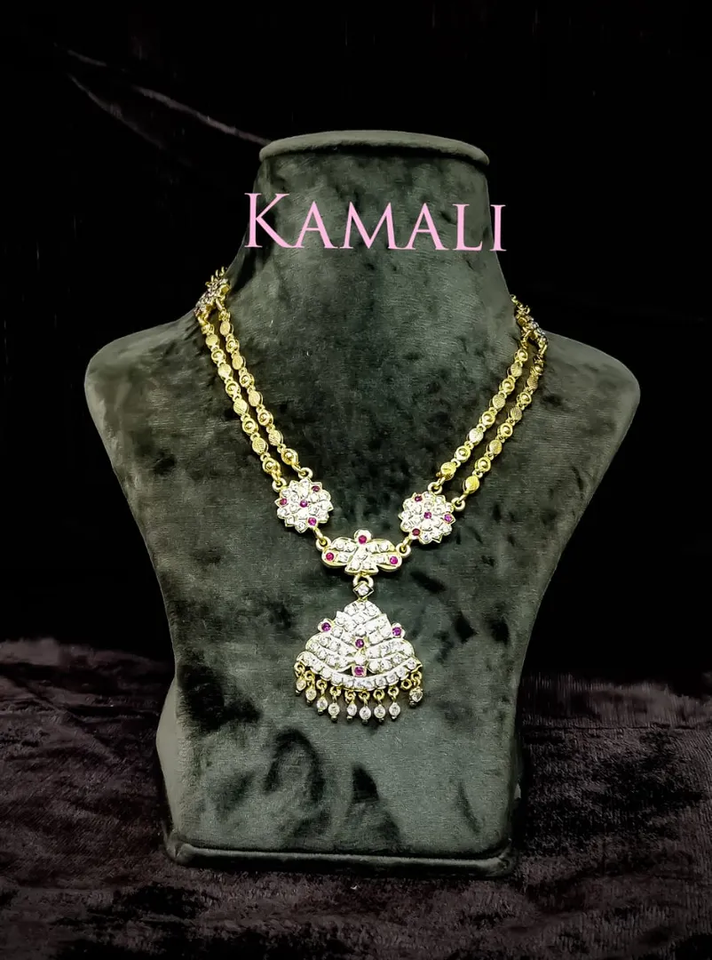 Classic Mini Haram with 1gm Gold Plating.
Two Lay...