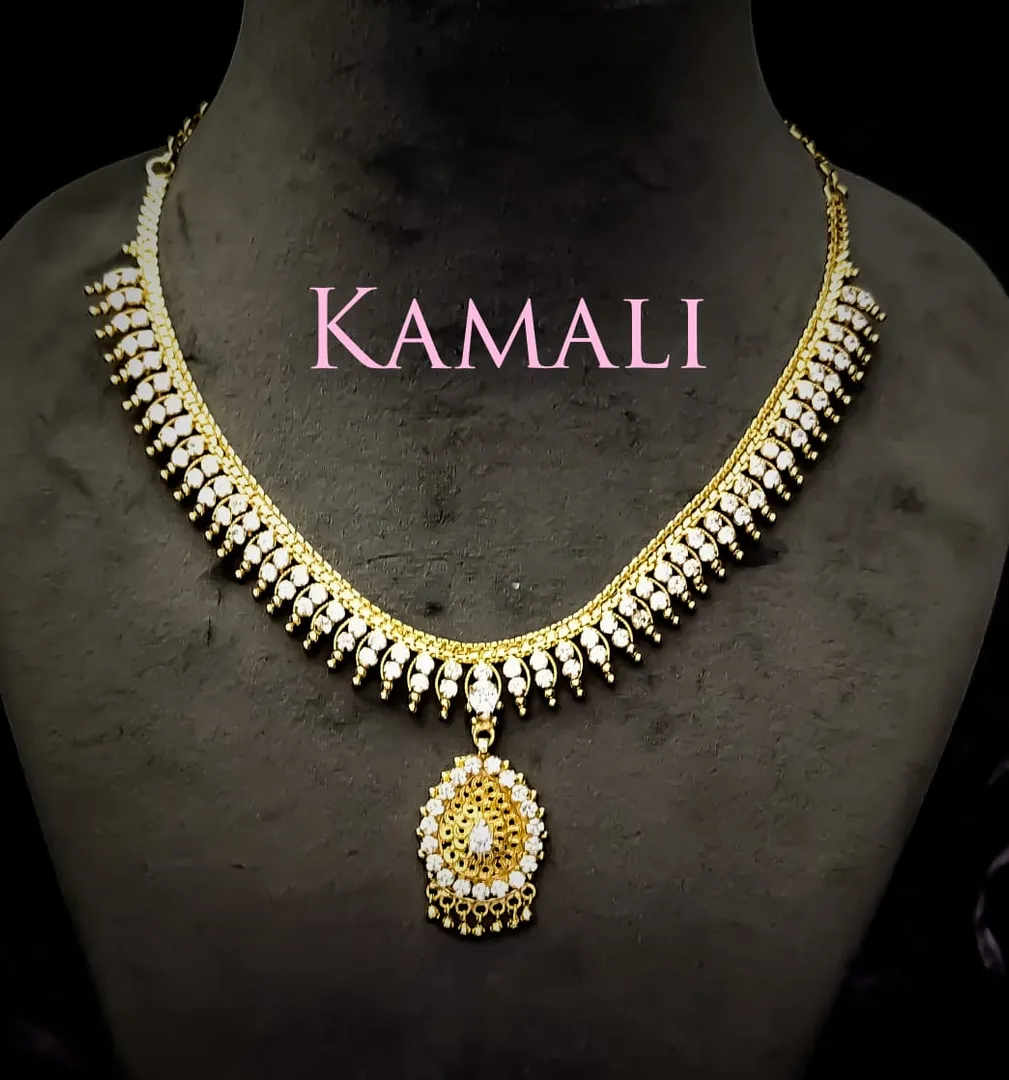 AD White Stone Necklace
American Diamonds Adorned...