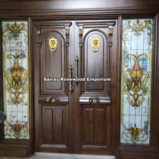 Teakwood main Door, Double shutter Door size 8 fee...