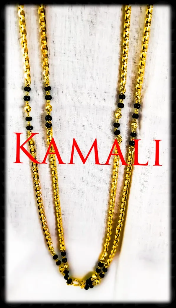 Black Bead Two Layer chain
Retta Vadam Karugamani ...