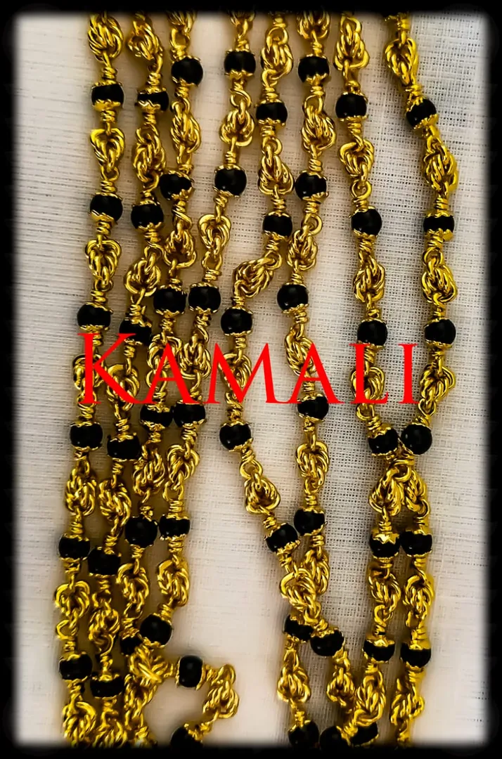 Black Bead Two Layer chain
Retta Vadam Karugamani ...
