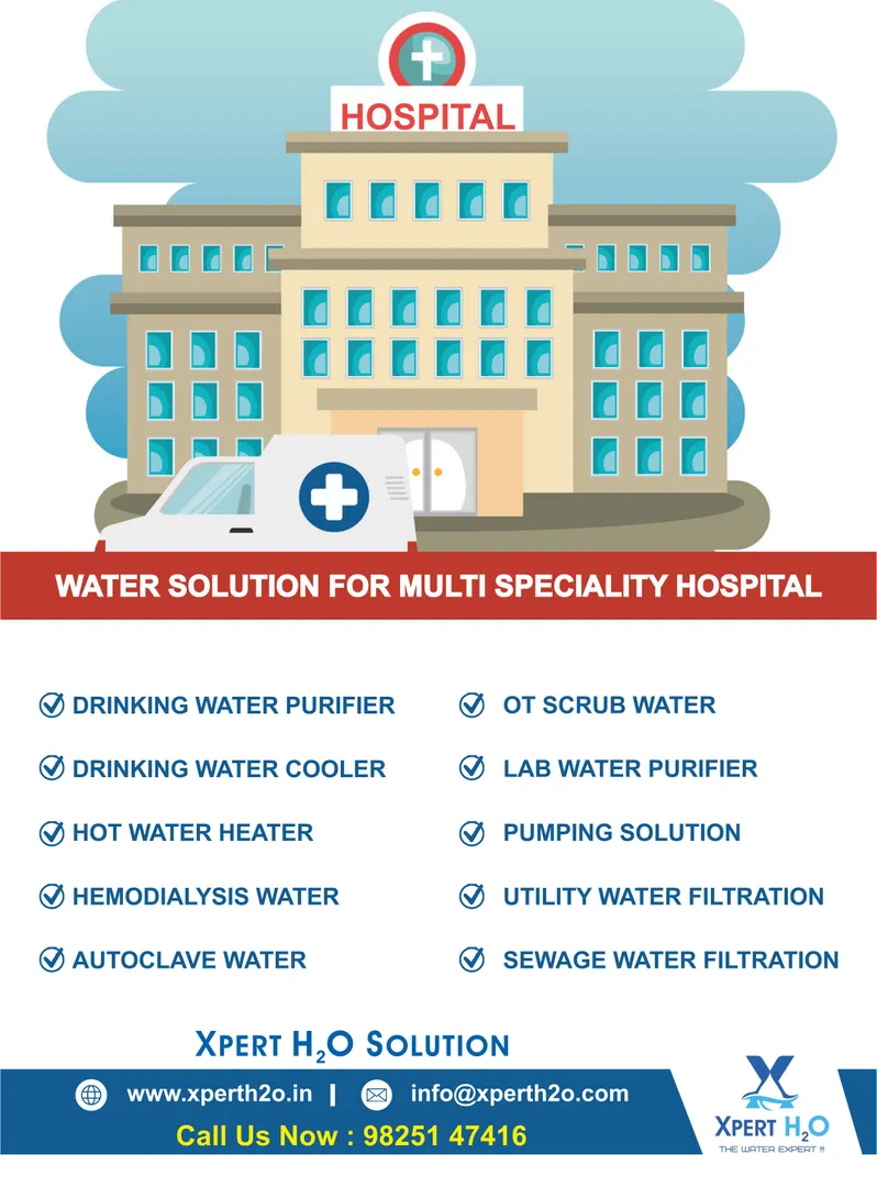 We give water solutions for all types of Hospitals...